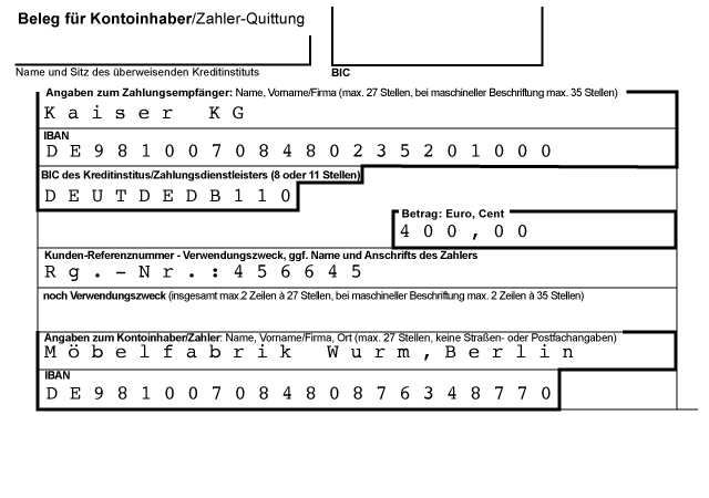 Hinweise Zu Den Aufgaben Zum Thema Zahlungsverkehr - Die Überweisung